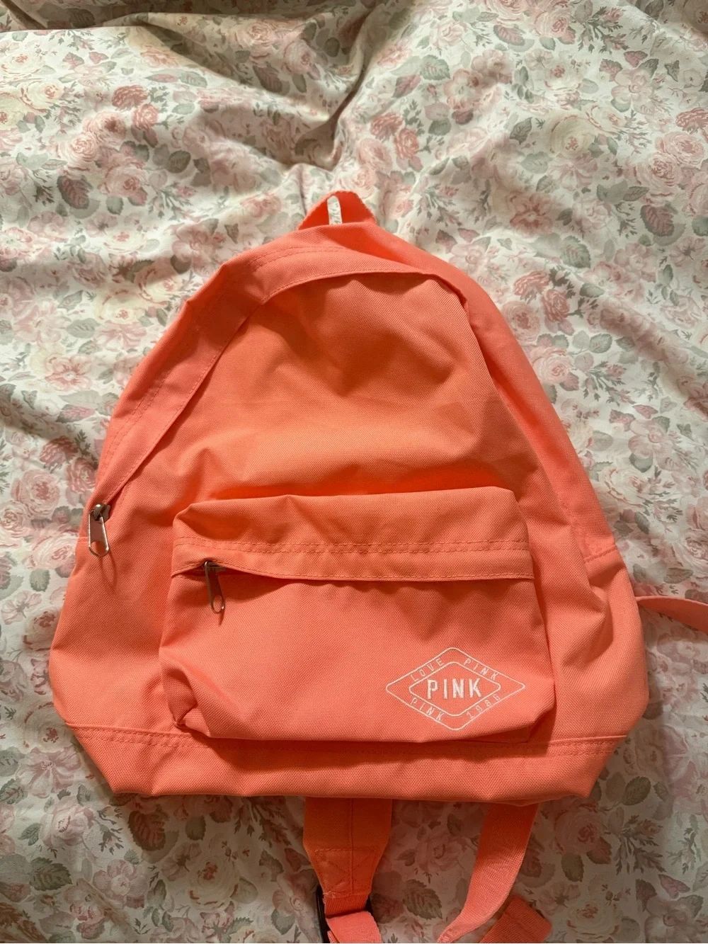 PINK Coral Canvas Backpack